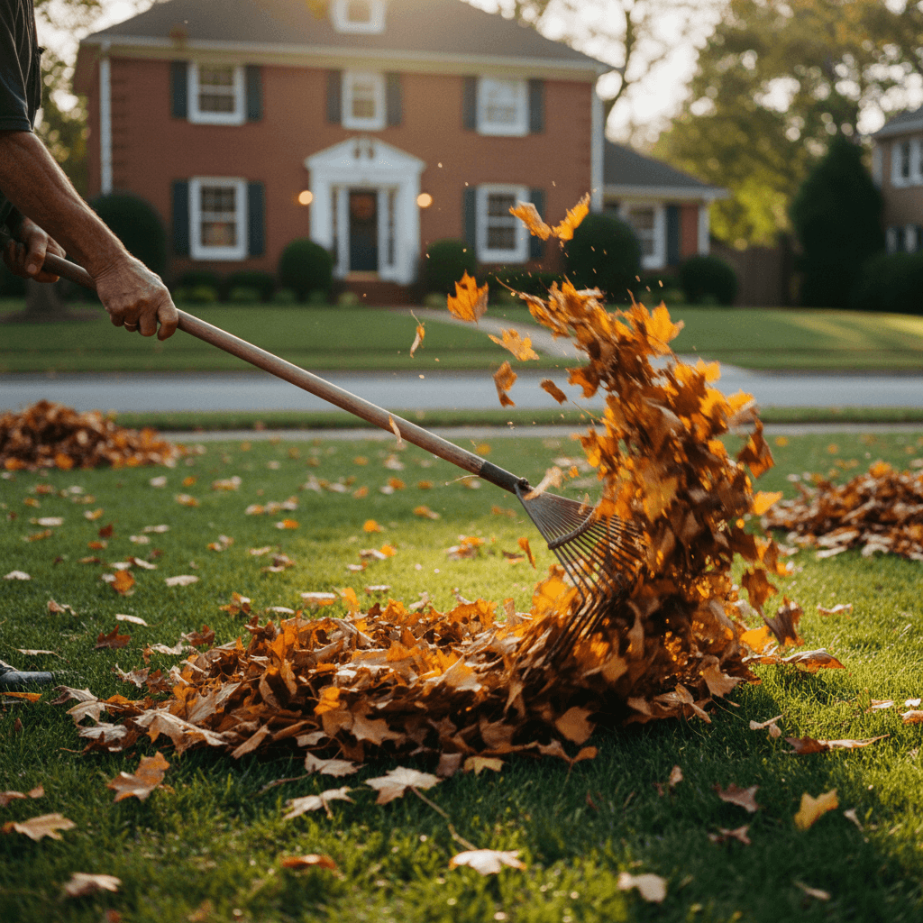 Leaf removal and yard cleanup in Central Florida